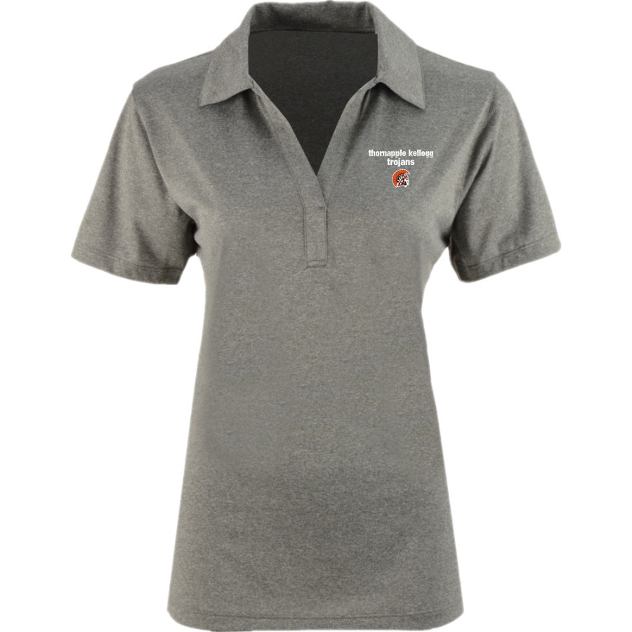 THORNAPPLE KELLOGG HIGH SCHOOL TROJANS Sport-Tek Women's Heather Contender Polo