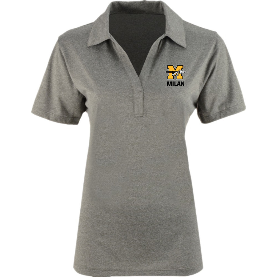 MILAN HIGH SCHOOL INDIANS <span class="pdp-name-mascot">MILAN INDIANS</span> Sport-Tek Women's Heather Contender Polo