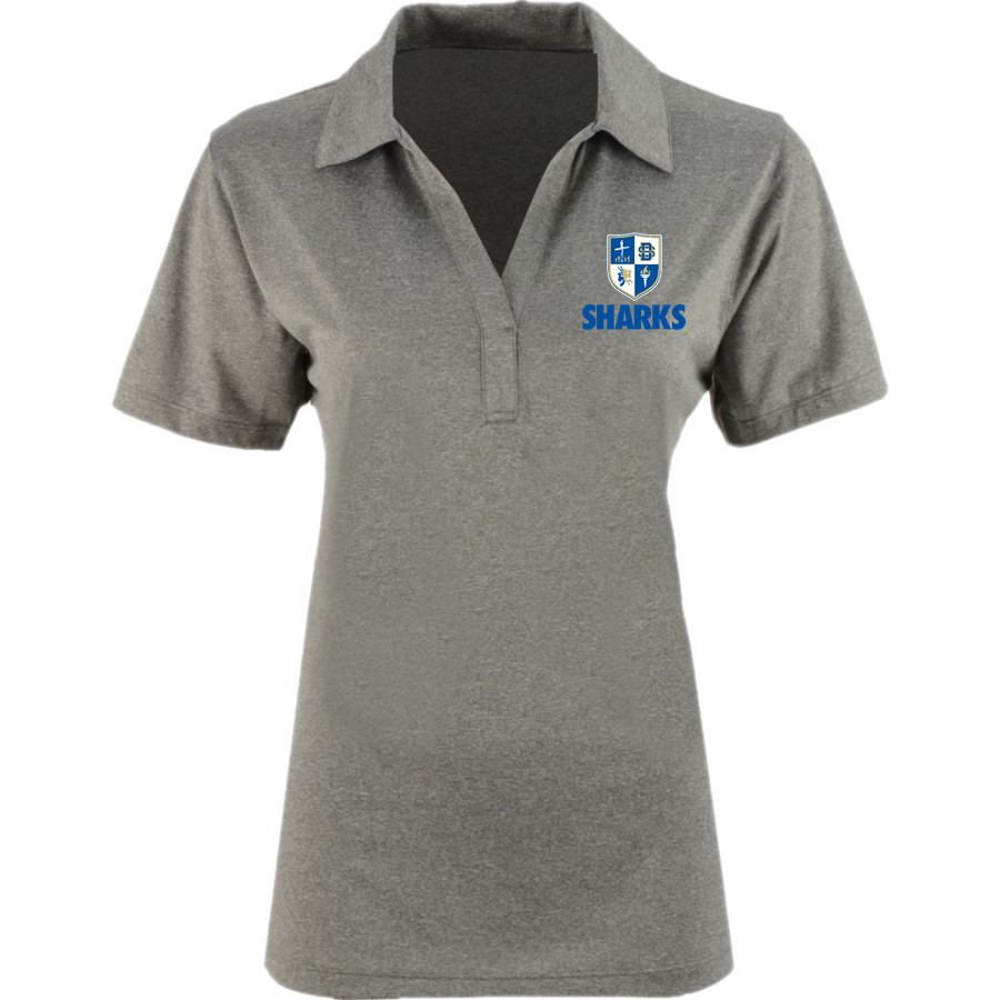 Divine Savior Academy Sharks Sport-Tek Women's Heather Contender Polo