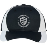 Communion of Saints School Sabres official sideline store Sport-Tek DryZone Colorblock Cap Front Thumbnail