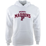 PERRY HIGH SCHOOL MAROONS <span class="pdp-name-mascot">PERRY MAROONS</span> Port & Company Youth Core Fleece Hoody Front Thumbnail