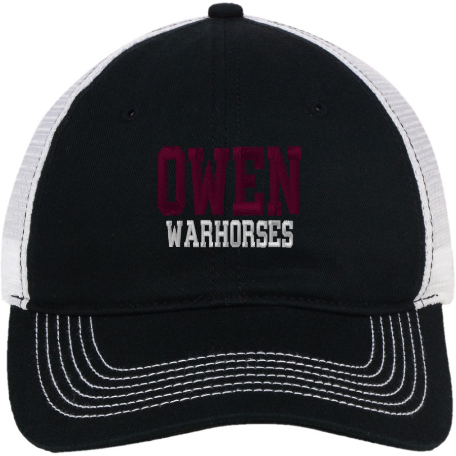 OWEN warhorses mountain tough...valley strong <span class="pdp-name-mascot">CHARLES D OWEN WARHORSES</span> District Mesh Back Cap