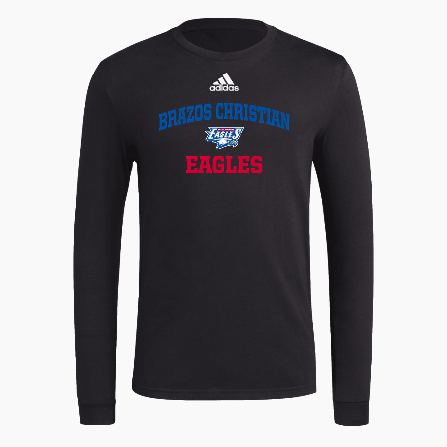 BRAZOS CHRISTIAN SCHOOL EAGLES adidas Men's Playmaker Long Sleeve Tee