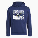 Grant County Braves The Official Online Store <span class="pdp-name-mascot">Grant County Braves</span> adidas Men's Fleece Hoodie Front Thumbnail