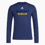 WALKER VALLEY HIGH SCHOOL MUSTANGS adidas Men's Long-Sleeve Pre-Game Badge of Sport Tee Front Thumbnail