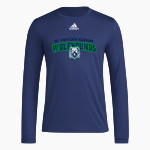 St. Patrick's Academy Wolfhounds <span class="pdp-name-mascot">Great Falls Central Catholic H S Mustangs</span> adidas Men's Long-Sleeve Pre-Game Badge of Sport Tee Front Thumbnail