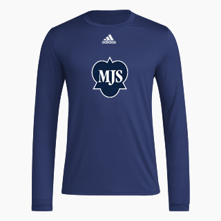 adidas Men's Long-Sleeve Pre-Game Badge of Sport Tee