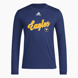 adidas Men's Long-Sleeve Pre-Game Badge of Sport Tee