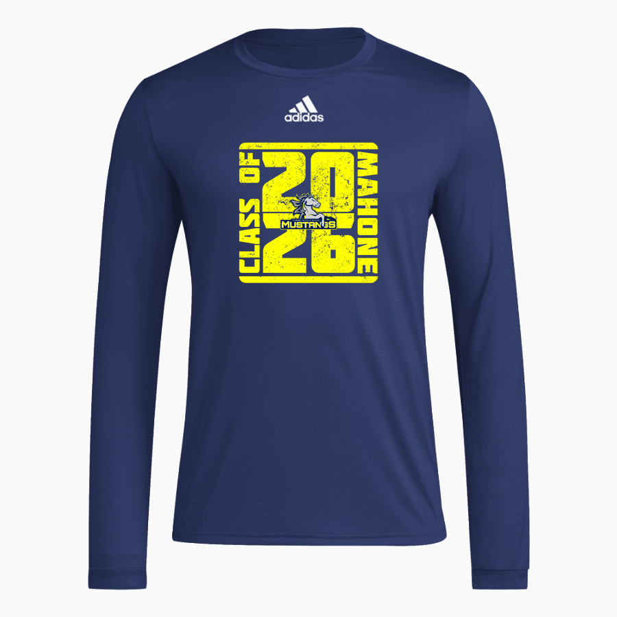 Mahone Mustangs adidas Men's Long-Sleeve Pre-Game Badge of Sport Tee