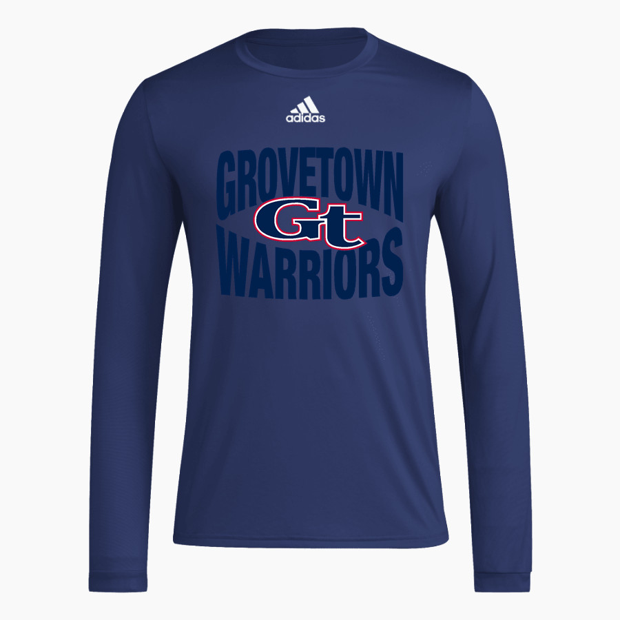 GROVETOWN HIGH SCHOOL WARRIORS <span class="pdp-name-mascot">GROVETOWN WARRIORS</span> adidas Men's Long-Sleeve Pre-Game Badge of Sport Tee