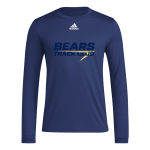 Bears Track Club Bears <span class="pdp-name-mascot">Bears Track Club</span> adidas Men's Long-Sleeve Pre-Game Badge of Sport Tee Front Thumbnail
