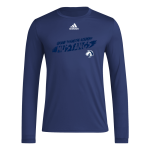 Grand Traverse Academy Mustangs <span class="pdp-name-mascot">Grand Traverse Academy Mustangs</span> adidas Men's Long-Sleeve Pre-Game Badge of Sport Tee Front Thumbnail