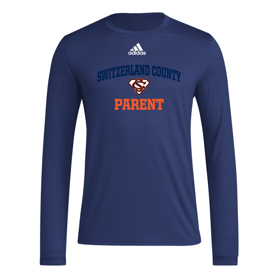 Switzerland County PACERS <span class="pdp-name-mascot">SWITZERLAND COUNTY PACERS</span> adidas Men's Long-Sleeve Pre-Game Badge of Sport Tee