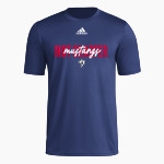 MOT Charter Mustangs adidas Men's Short-Sleeve Pre-Game Badge of Sport Tee Front Thumbnail