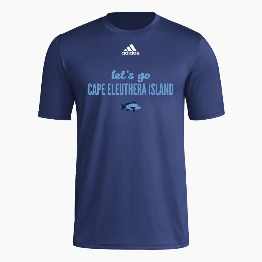 Cape Eleuthera Island Athletics <span class="pdp-name-mascot">Cape Eleuthera Island Athletics</span> adidas Men's Short-Sleeve Pre-Game Badge of Sport Tee