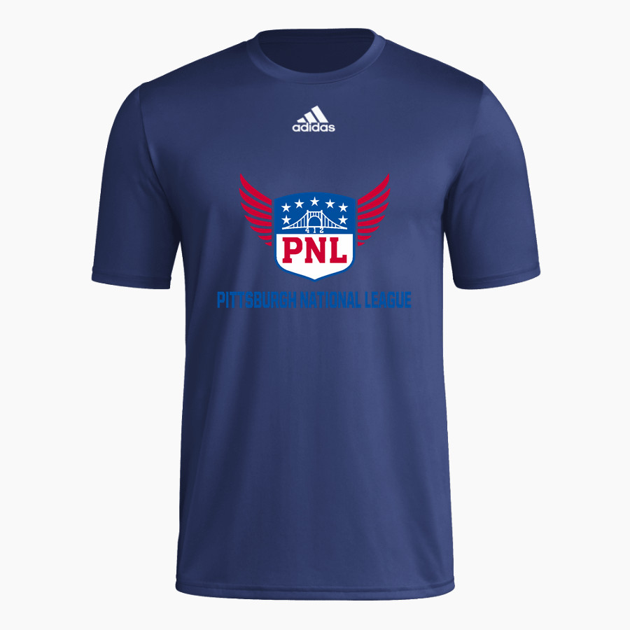 PITTSBURGH NATIONAL LEAGUE PITTSBURGH NATIONAL <span class="pdp-name-mascot">PITTSBURGH NATIONAL LEAGUE</span> adidas Men's Pre-Game Badge of Sport Short Sleeve Tee