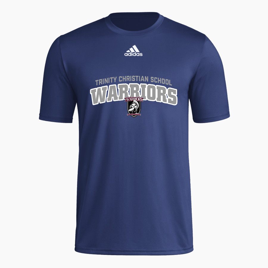 Trinity Christian Warriors <span class="pdp-name-mascot">Trinity Christian School Warriors</span> adidas Men's Short-Sleeve Pre-Game Badge of Sport Tee