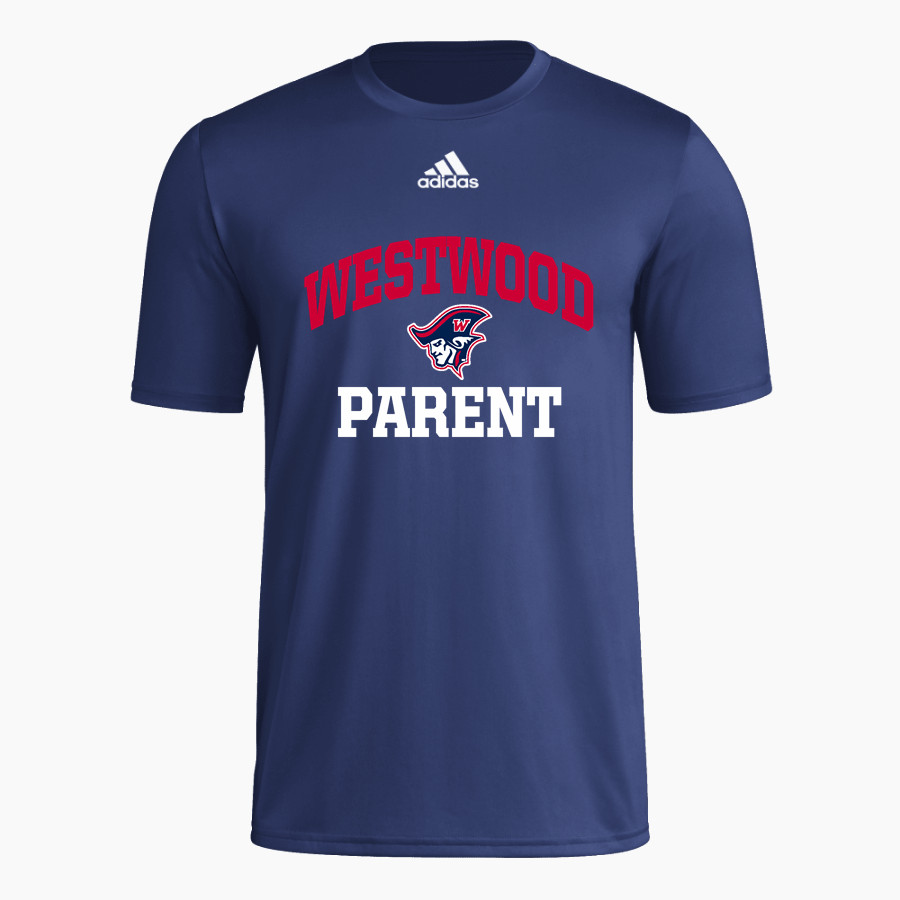 WESTWOOD HIGH SCHOOL PATRIOTS <span class="pdp-name-mascot">WESTWOOD PATRIOTS</span> adidas Men's Pre-Game Badge of Sport Short Sleeve Tee