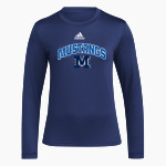 Merrill Mustangs adidas Women's Long-Sleeve Pre-Game Badge of Sport Tee Front Thumbnail