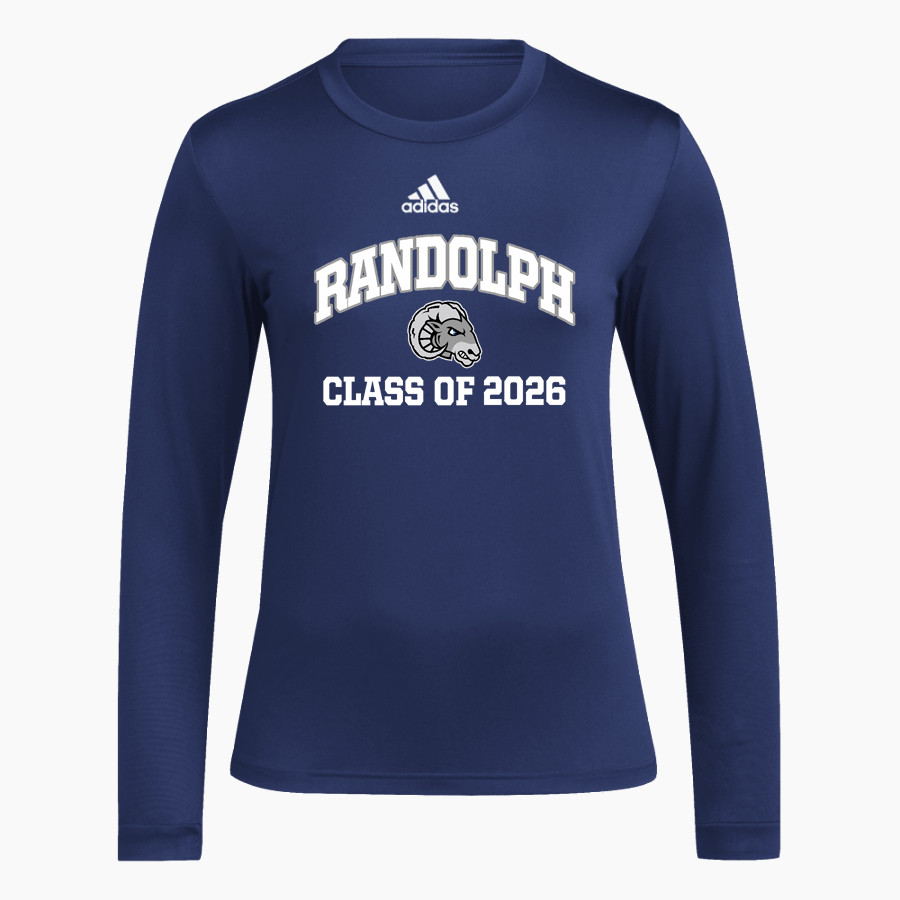 RANDOLPH HIGH SCHOOL RAMS adidas Women's Long-Sleeve Pre-Game Badge of Sport Tee