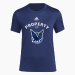 MAUMEE VALLEY COUNTRY DAY SCHOOL HAWKS <span class="pdp-name-mascot">MAUMEE VALLEY HAWKS</span> adidas Women's Short-Sleeve Pre-Game Badge of Sport Tee Front Thumbnail