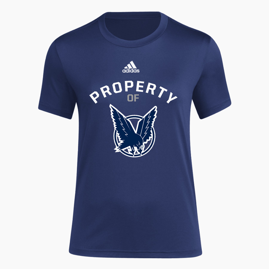 MAUMEE VALLEY COUNTRY DAY SCHOOL HAWKS <span class="pdp-name-mascot">MAUMEE VALLEY HAWKS</span> adidas Women's Short-Sleeve Pre-Game Badge of Sport Tee