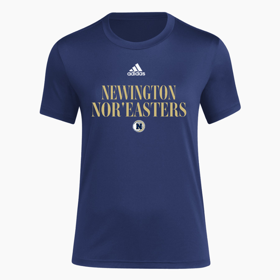 NEWINGTON HIGH SCHOOL NOR'EASTERS <span class="pdp-name-mascot">NEWINGTON INDIANS</span> adidas Women's Short-Sleeve Pre-Game Badge of Sport Tee
