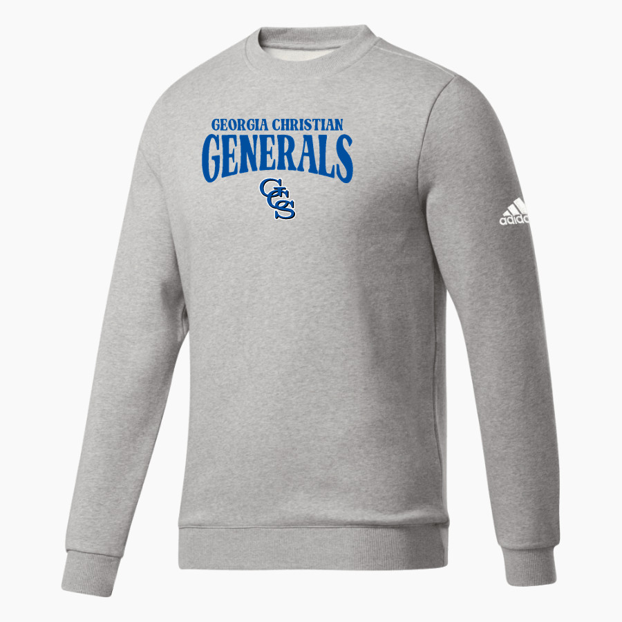 GEORGIA CHRISTIAN SCHOOL GENERALS adidas Men's Fleece Crew Sweatshirt