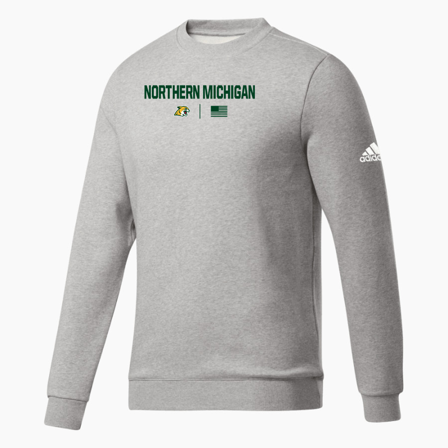 Northern Michigan Wildcats <span class="pdp-name-mascot">Northern Michigan Wildcats</span> adidas Men's Fleece Crew Sweatshirt