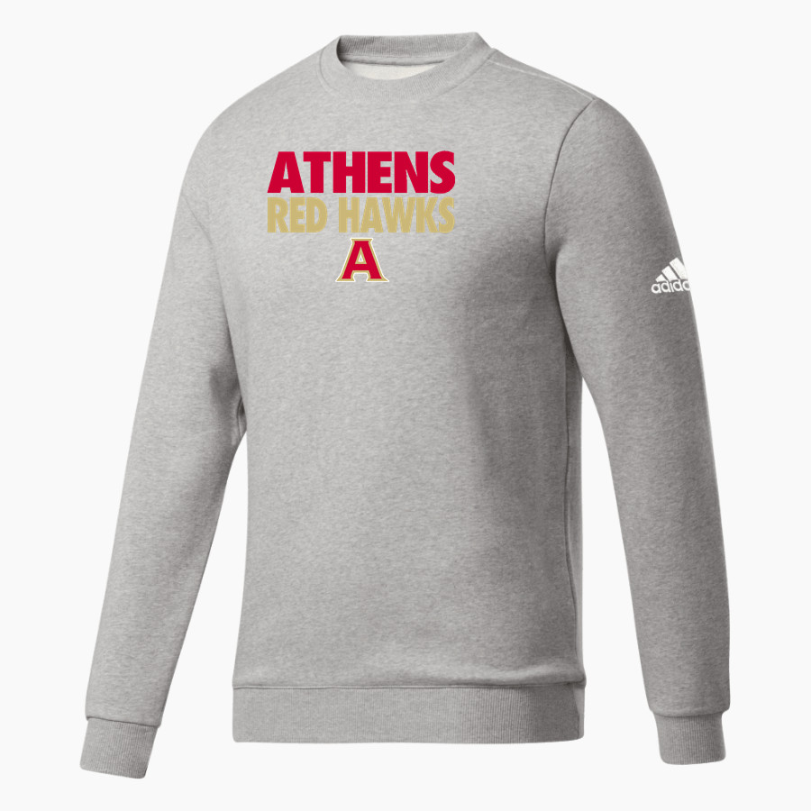 ATHENS HIGH SCHOOL RED HAWKS <span class="pdp-name-mascot">ATHENS RED HAWKS</span> adidas Men's Fleece Crew Sweatshirt