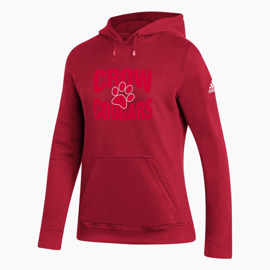 CROW HIGH SCHOOL Cougars Online Store <span class="pdp-name-mascot">CROW COUGARS</span> adidas Women's Fleece Hoodie