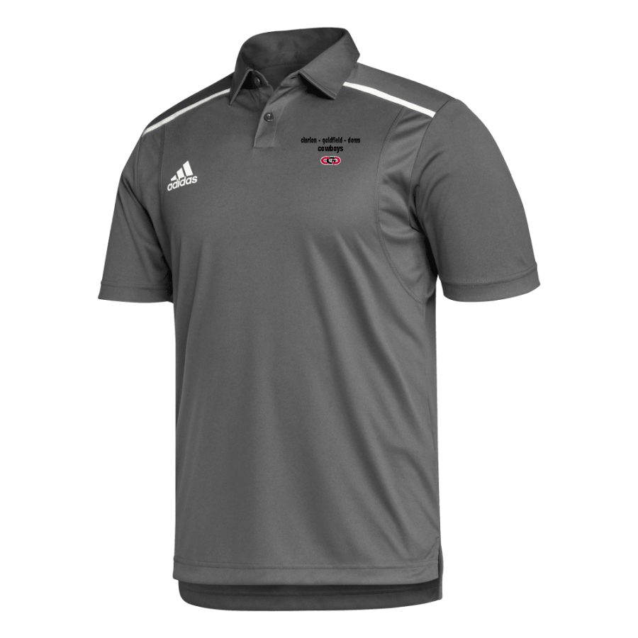 CLARION-GOLDFIELD-DOWS HIGH SCHOOL COWBOYS <span class="pdp-name-mascot">CLARION - GOLDFIELD COWBOYS</span> adidas Men's Team Issue Polo Shirt