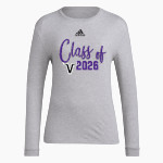 Niles North Vikings adidas Women's Long-Sleeve Pre-Game Badge of Sport Tee Front Thumbnail