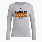 ORANGE VISTA HIGH SCHOOL COYOTES <span class="pdp-name-mascot">ORANGE VISTA COYOTES</span> adidas Women's Long-Sleeve Pre-Game Badge of Sport Tee Front Thumbnail