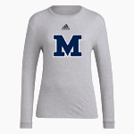 Meridian Warriors adidas Women's Long-Sleeve Pre-Game Badge of Sport Tee Front Thumbnail