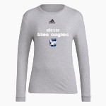 CLOVER HIGH SCHOOL BLUE EAGLES <span class="pdp-name-mascot">CLOVER BLUE EAGLES</span> adidas Women's Long-Sleeve Pre-Game Badge of Sport Tee Front Thumbnail
