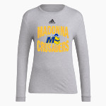 Madonna Crusaders adidas Women's Long-Sleeve Pre-Game Badge of Sport Tee Front Thumbnail