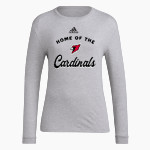 BANGOR HIGH SCHOOL CARDINALS <span class="pdp-name-mascot">BANGOR CARDINALS</span> adidas Women's Long-Sleeve Pre-Game Badge of Sport Tee Front Thumbnail