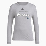 Winnebago Lutheran Vikings Online Store adidas Women's Long-Sleeve Pre-Game Badge of Sport Tee Front Thumbnail