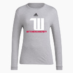 Wittenberg University Tigers <span class="pdp-name-mascot">Wittenberg University Tigers</span> adidas Women's Long-Sleeve Pre-Game Badge of Sport Tee Front Thumbnail