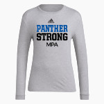 Mounds Park Academy Panthers <span class="pdp-name-mascot">Mounds Park Panthers</span> adidas Women's Long-Sleeve Pre-Game Badge of Sport Tee Front Thumbnail