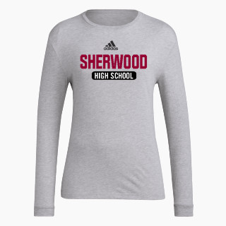 adidas Women's Long-Sleeve Pre-Game Badge of Sport Tee