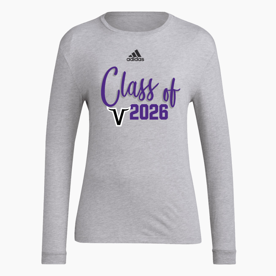 Niles North Vikings adidas Women's Long-Sleeve Pre-Game Badge of Sport Tee