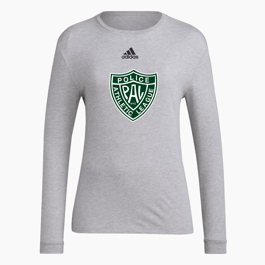 NYC Police Athletic League Online Store <span class="pdp-name-mascot">New York City PAL</span> adidas Women's Long-Sleeve Pre-Game Badge of Sport Tee