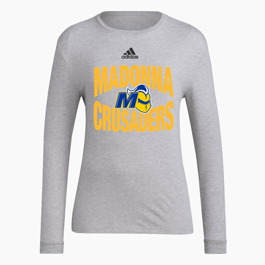 Madonna Crusaders adidas Women's Long-Sleeve Pre-Game Badge of Sport Tee