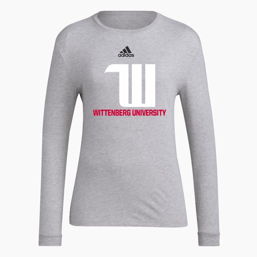 Wittenberg University Tigers <span class="pdp-name-mascot">Wittenberg University Tigers</span> adidas Women's Long-Sleeve Pre-Game Badge of Sport Tee