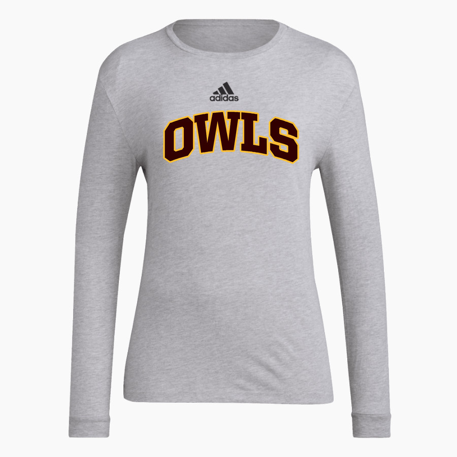 Highlands Owls adidas Women's Long-Sleeve Pre-Game Badge of Sport Tee