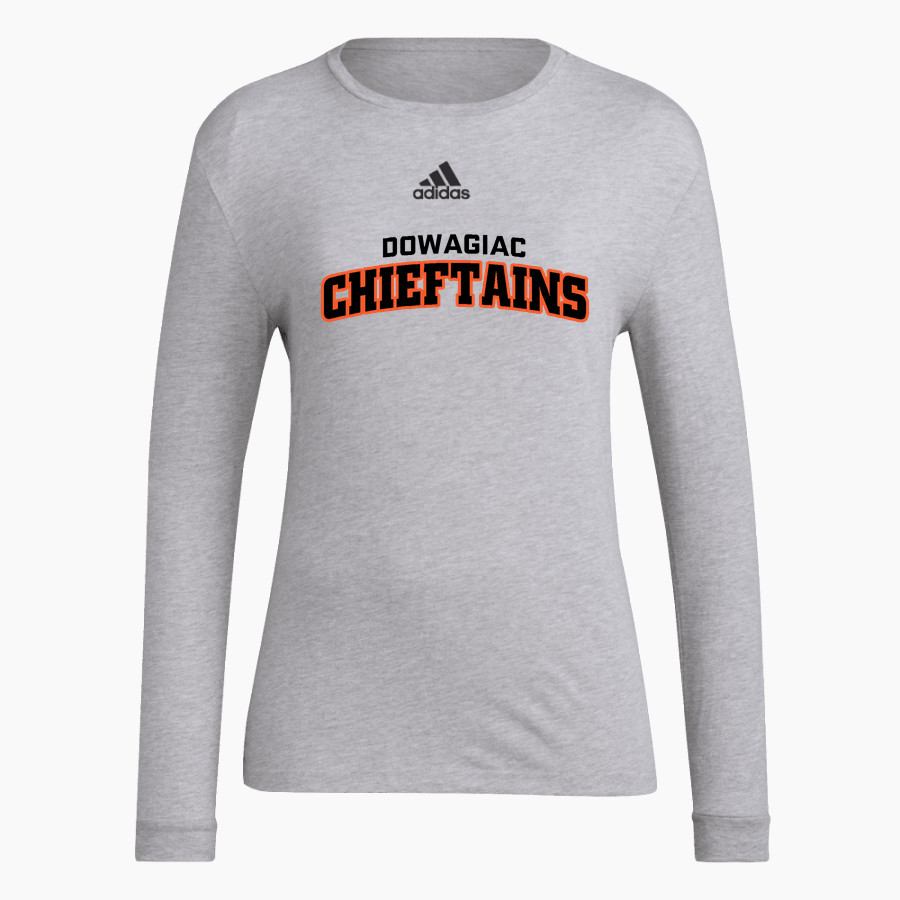 Dowagiac Chieftains <span class="pdp-name-mascot">Dowagiac Chieftains</span> adidas Women's Long-Sleeve Pre-Game Badge of Sport Tee