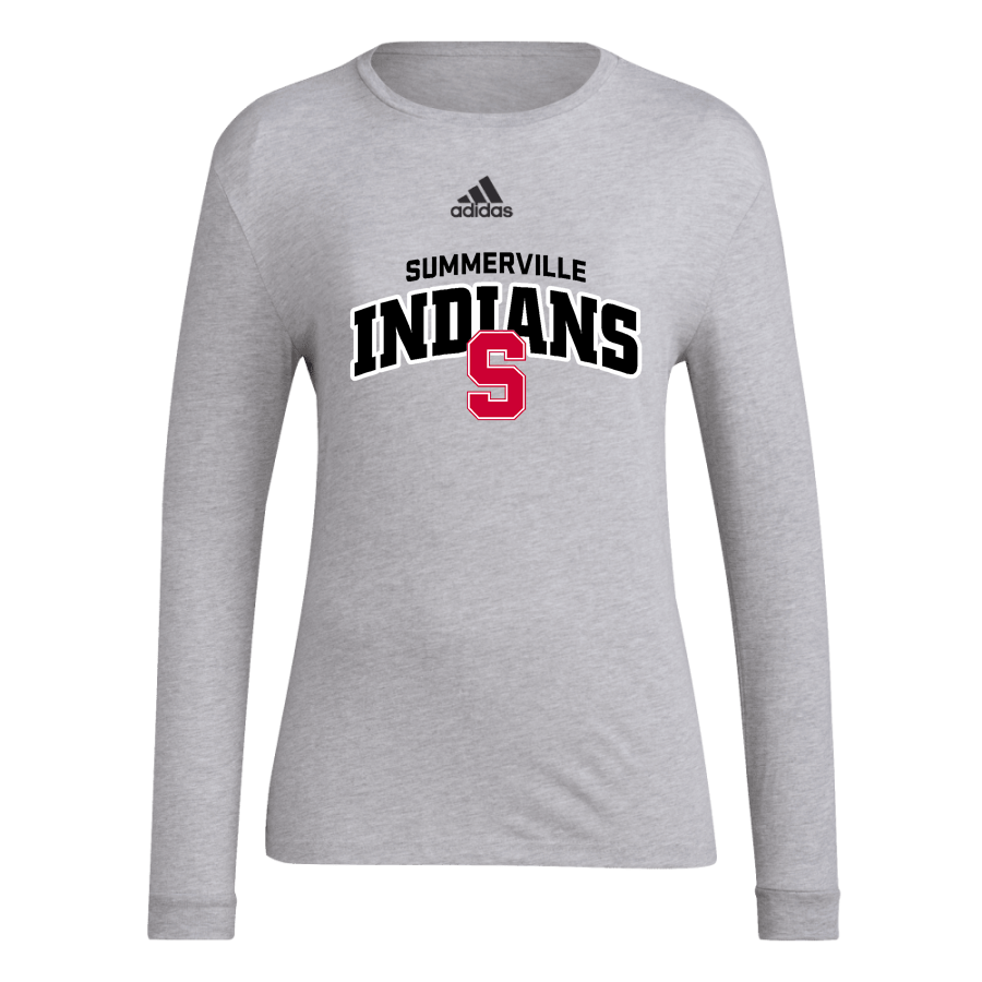 Summerville Indians <span class="pdp-name-mascot">City of Summerville Indians</span> adidas Women's Long-Sleeve Pre-Game Badge of Sport Tee