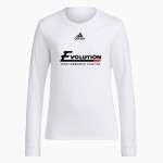 Evolution Lowell Evolution Lowell <span class="pdp-name-mascot">Evolution Lowell</span> adidas Women's Long-Sleeve Pre-Game Badge of Sport Tee Front Thumbnail